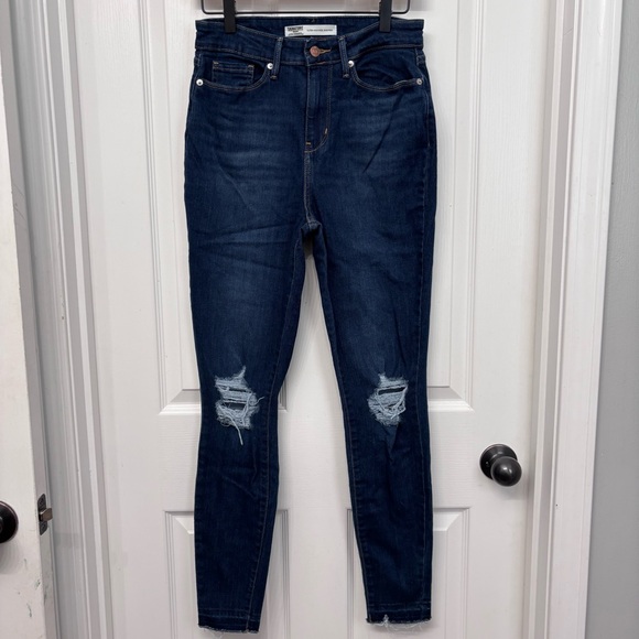 Signature by Levi Strauss Dark Blue Ultra High Rise Jeggings Size 4 - Picture 14 of 15